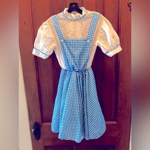 Dorothy Dress Standard Size Wizard Of Oz Quality Costume & Hair Bows EXC COND!!